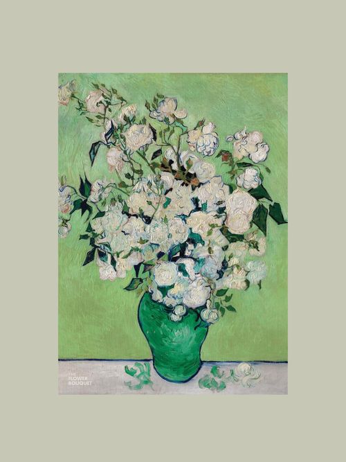 The Flower Bouquet Green Poster