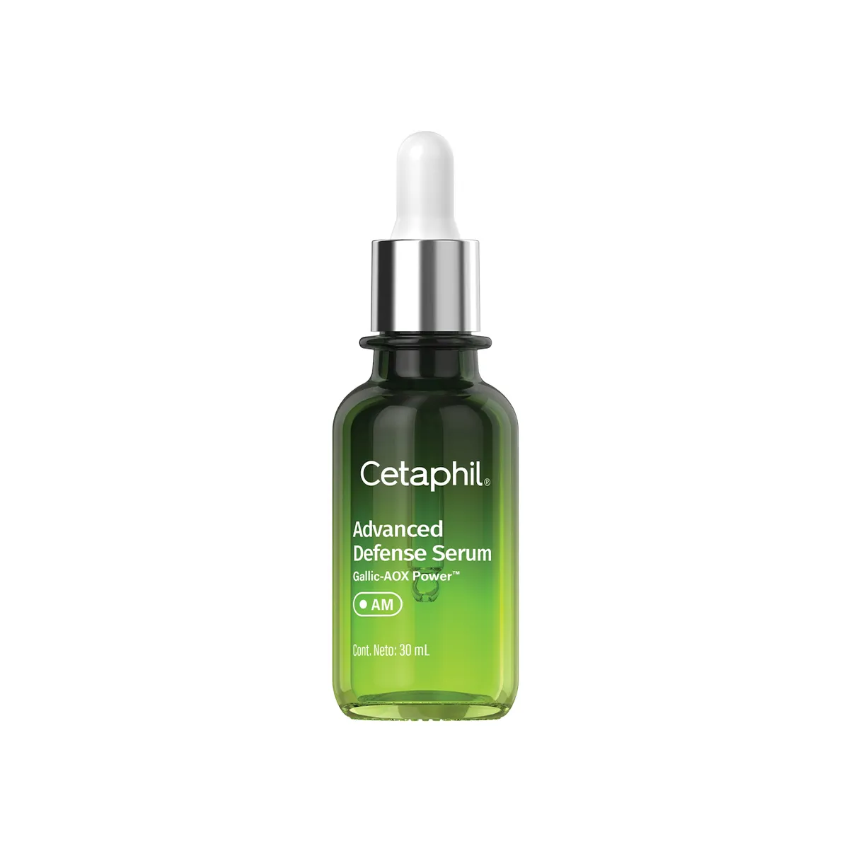 Cetaphil Advanced Defense Am Face Serum for Stressed Sensitive Skin, Hyaluronic Acid and Niacinamide, 1 Fl Oz