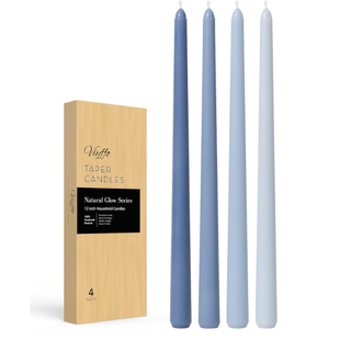 blue gradient taper candles