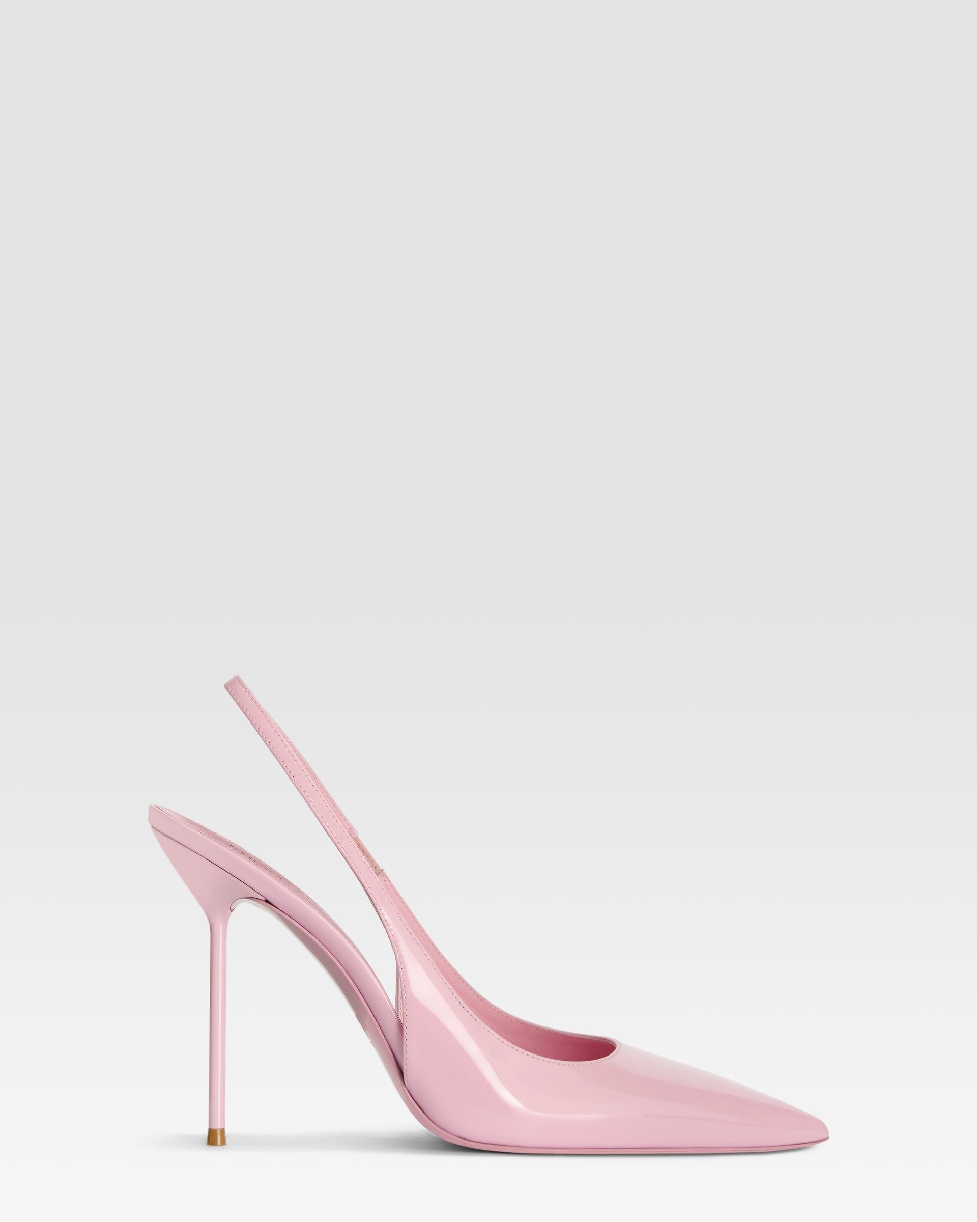 Slingbacks in Petal Pink Patent Leather - 35