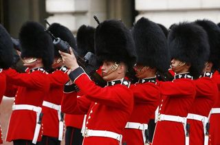 41 gun salute outside Buckingham Palace