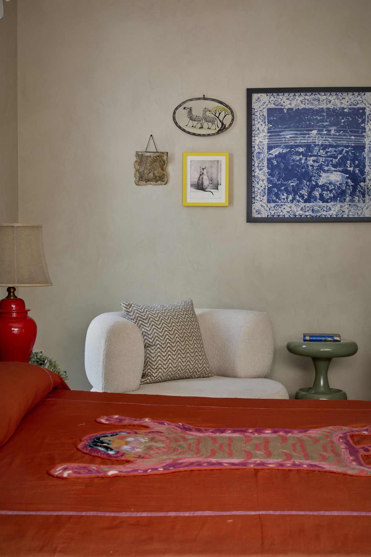 Vibrant bedrooms inside a Coimbatore home