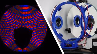 Someone built a way to 'see' the soundwaves in different home theater setups, but in miniature