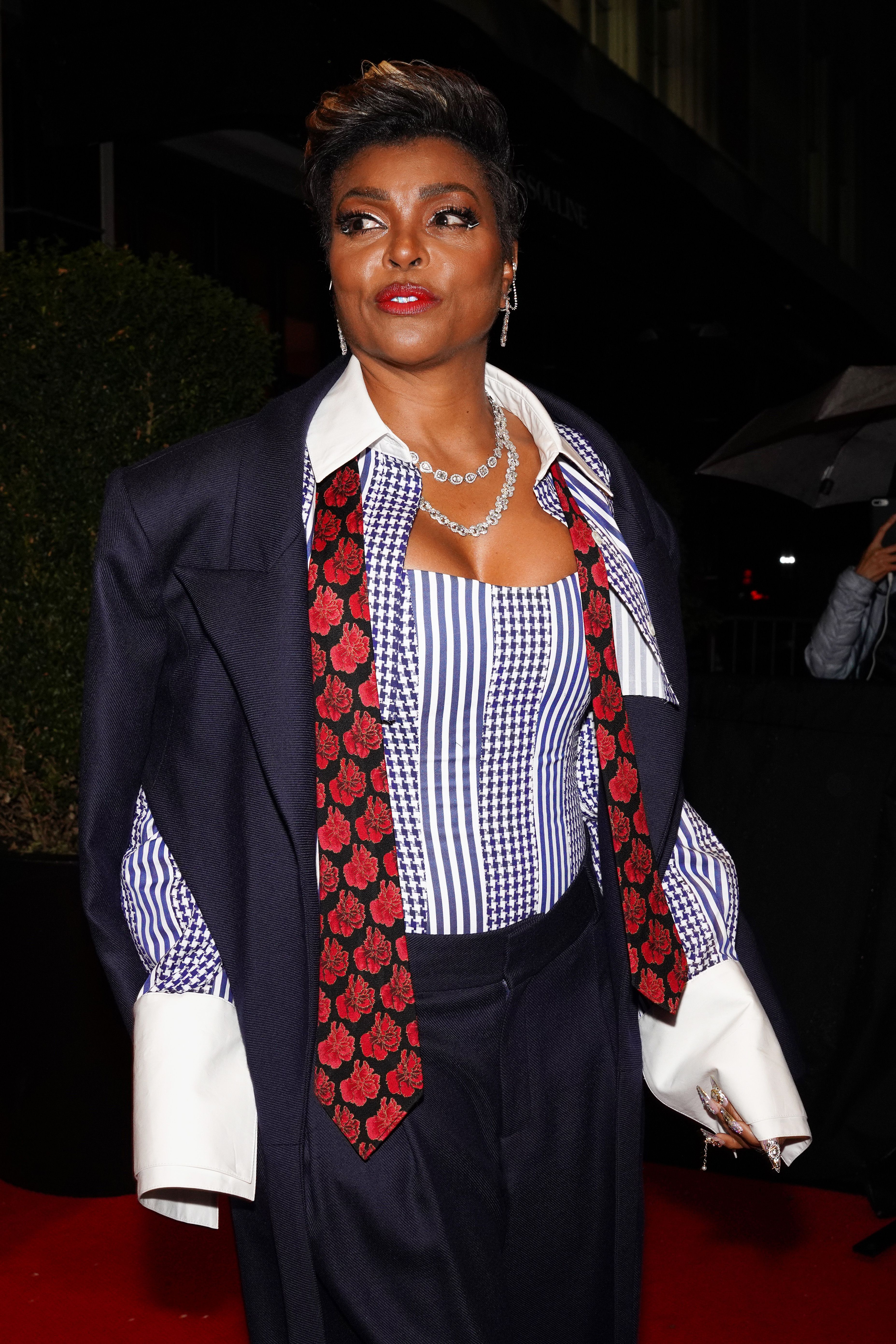 Taraji P Henson at the Met Gala after party wearing Monse and Post-Imperial