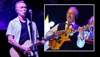Gary Kemp performs in Milan in 2024; and Robert Fripp performs in London in 2023