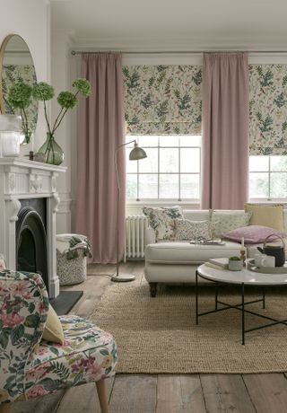 Cottage curtain ideas - Floral blinds