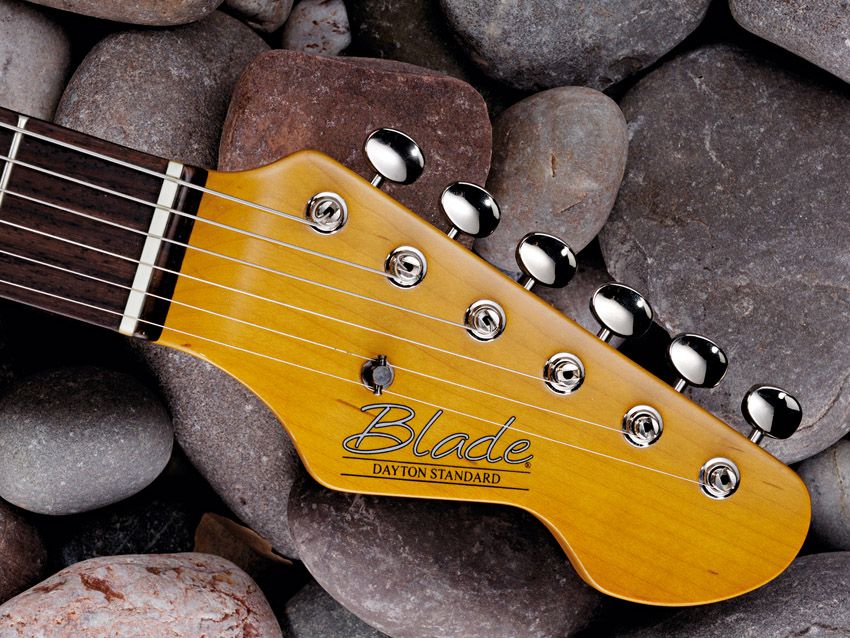The Dayton's peghead has echoes of Fender, of course, but remains litigation-free.