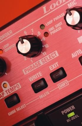 The RC-20XL offers recording modes for backing tracks or phrase training.