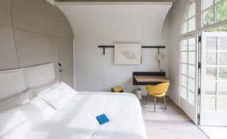 Bedroom at a hotel in France