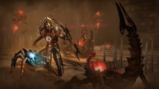 Diablo 4: Season of the Construct image showing a player alongside their Seneschal Companion.