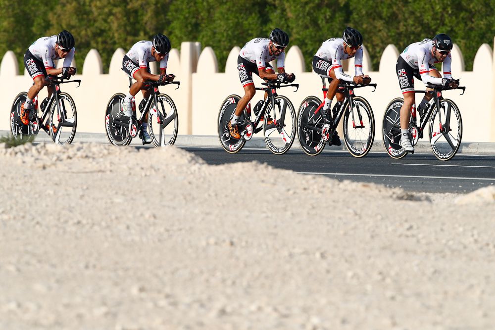 Skydive Dubai race in the desert during the Worlds TTT