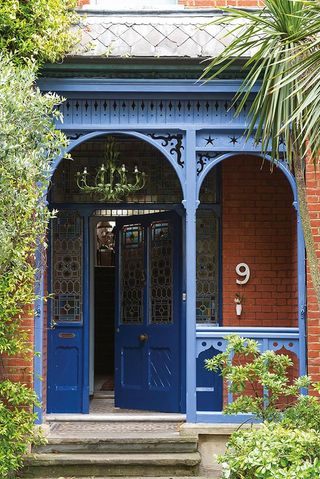 farrow and ball moroccan style blue garden paint porch