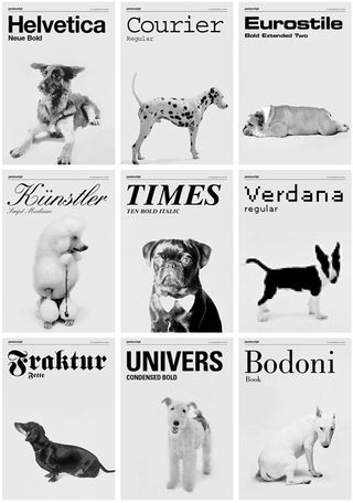 Grafisches Büro created a series of images that interpret which dogs could be related to which font