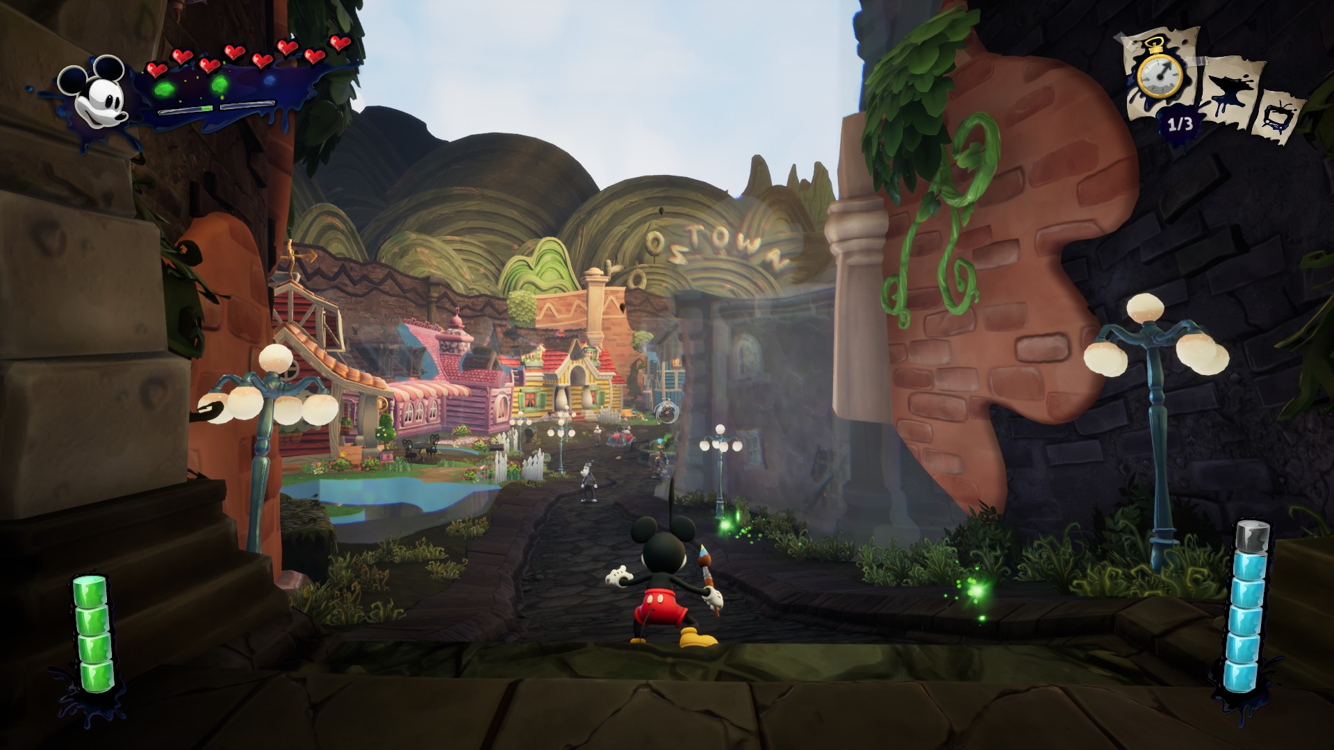 Disney Epic Mickey: Revised screenshot showing more of the environment