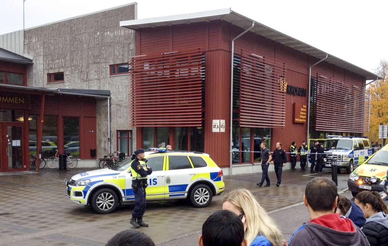 A masked swordsman attacked a school in Sweden, killing one adult