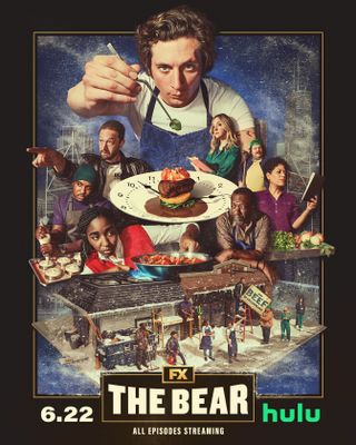Jeremy Allen White as Carmen “Carmy” Berzatto is atop the poster for The Bear season 2, which reveals its June 22 release date. The poster also shows the rest of the cast (including Ayo Edebiri, Ebon Moss-Bachrach, Lionel Boyce, Liza Colón-Zayas, Edwin Lee Gibson, Abby Elliott, Corey Hendrix and Matty Matheson) in different situations