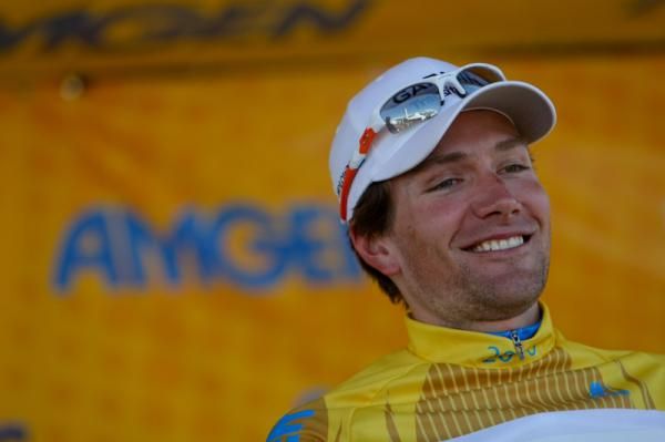 David Zabriske (Garmin-Transitions) had the smile of a man in the race lead.