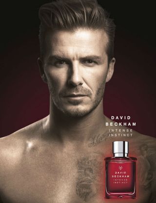 David Beckham shirtless fragrance ad