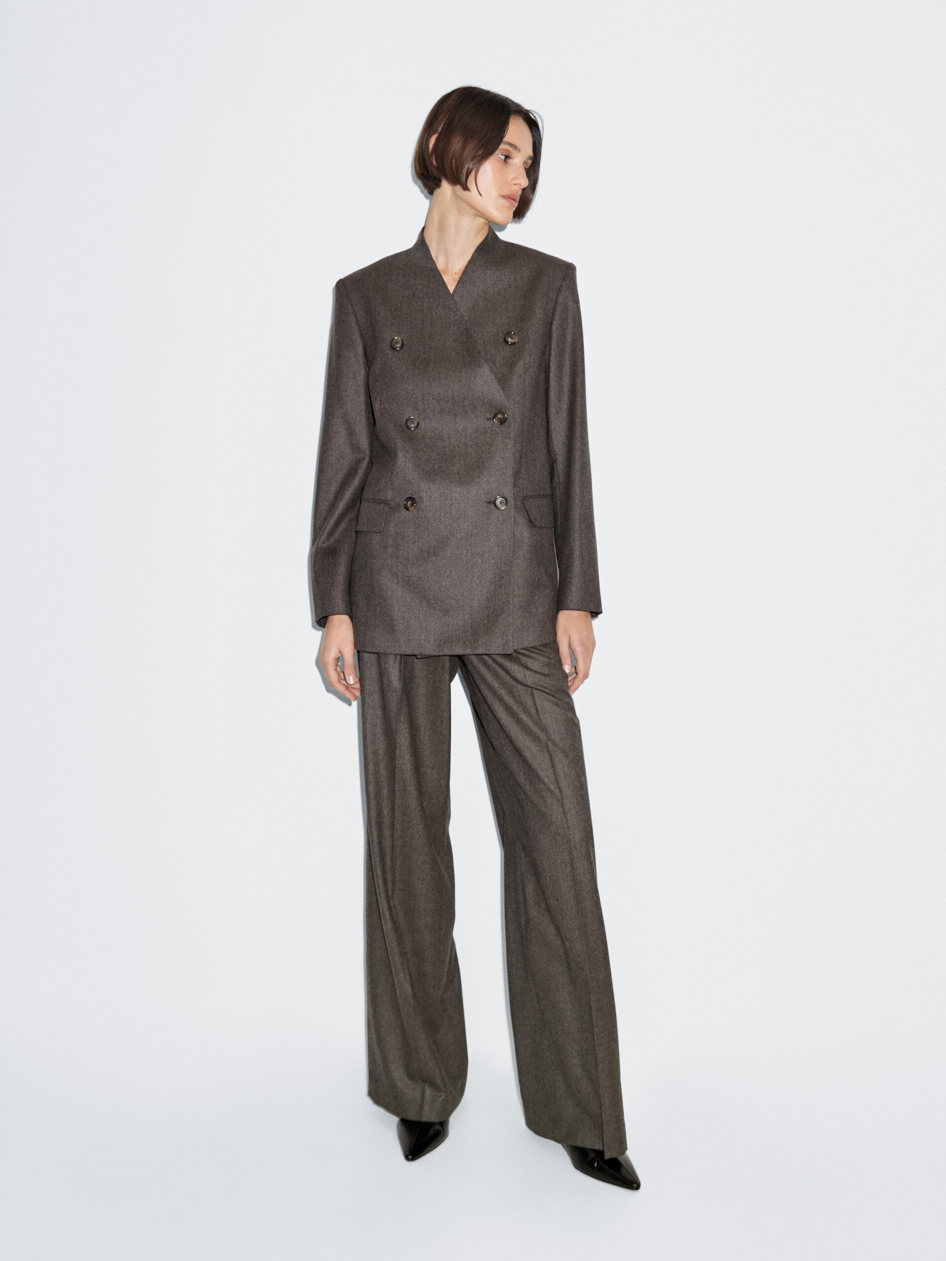 100% Wool Melange Suit Blazer