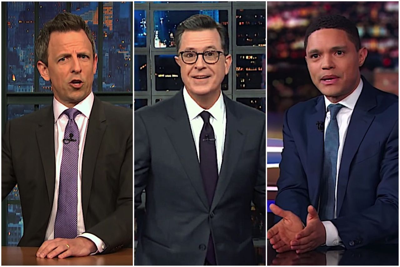 Seth Meyers, Stephen Colbert, and Trevor Noah call Trump anti-Muslim