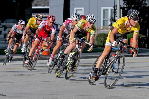 The break in the pro men's race was hunted down.