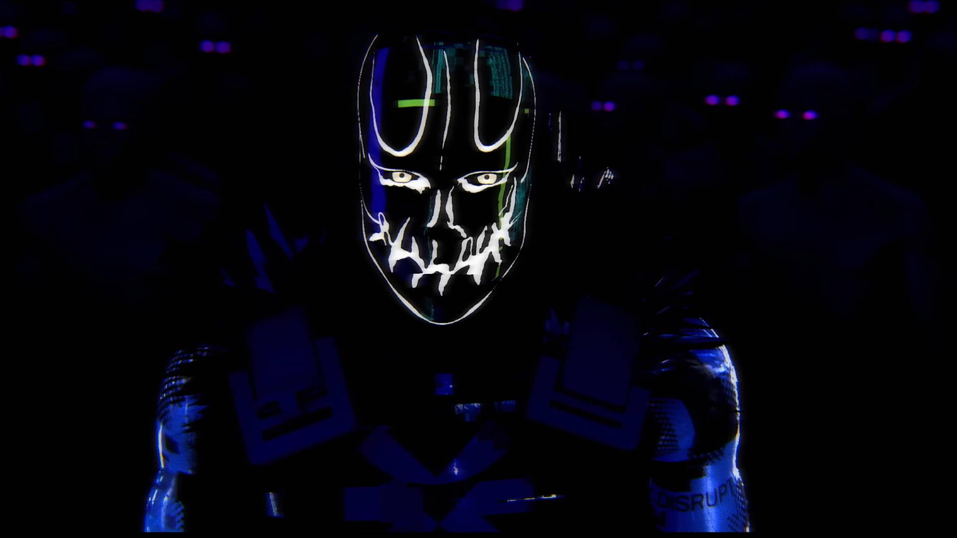 Marathon factions MIDA agent gantry with neon mask