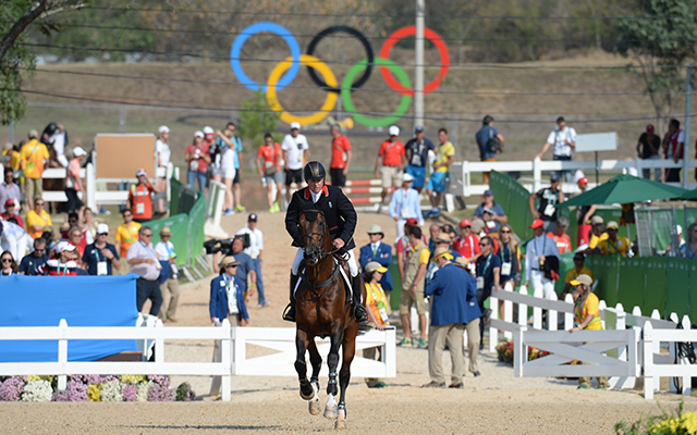 Nick Skelton GBR riding Big Star in the Individual Final of the Show Jumping Competition at the Olympic Equestrian Centre in Deodoro near Rio, Brazil on 19th August 2016