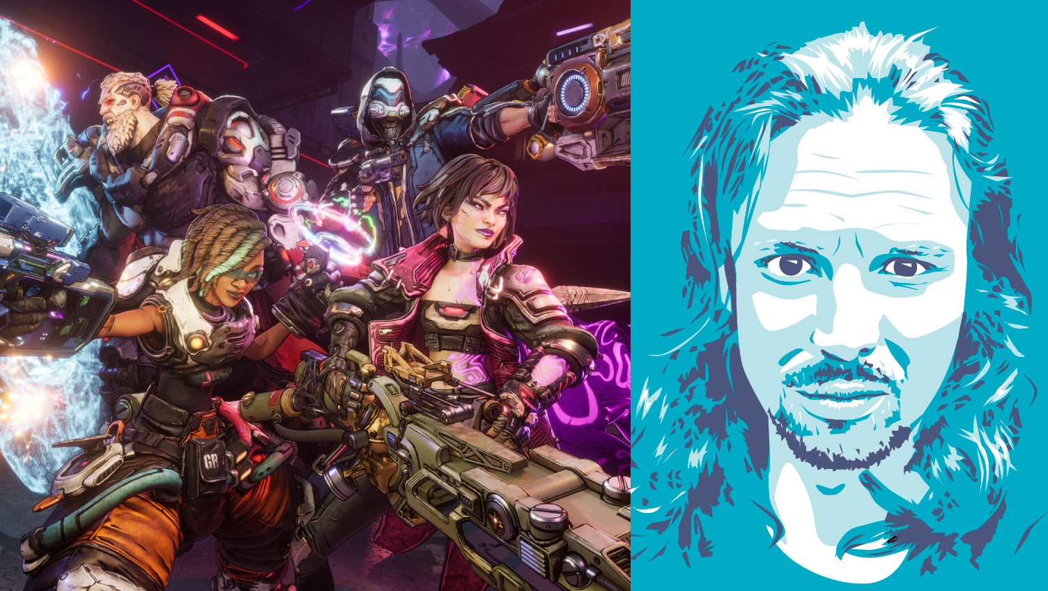 Borderlands 4 composite with PC Gamer writer Andy Edser