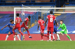 Kepa Arrizabalaga had no chance with Liverpool's first goal