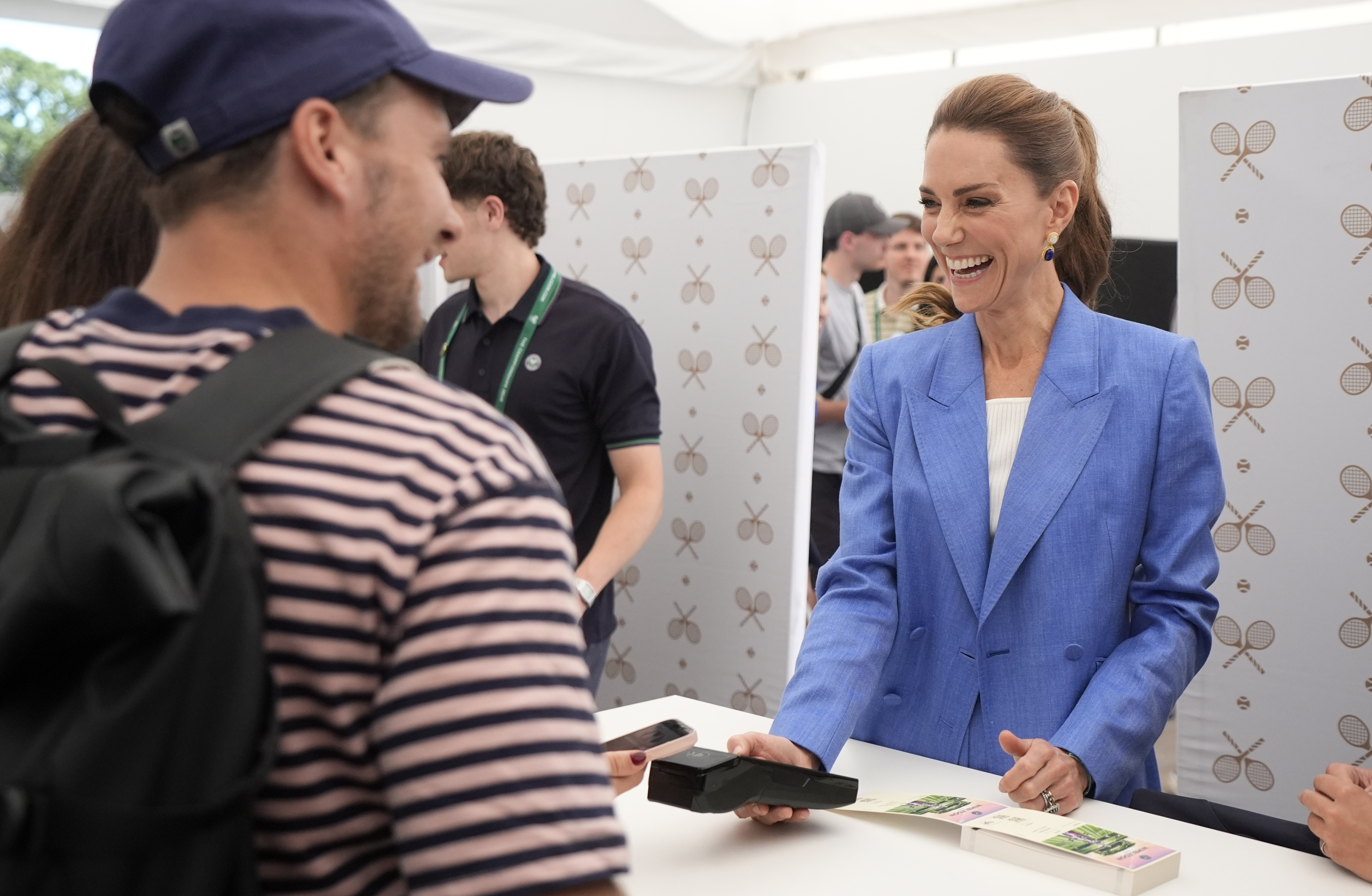 Princess Kate scanning tickets at Wimbledon