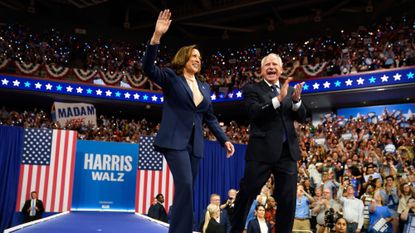 Kamala Harris and Tim Walz at inaugural joint rally in Philadelphia