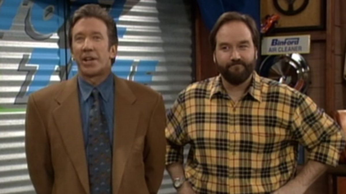 Tim Allen and Richard Karn in Home Improvement.