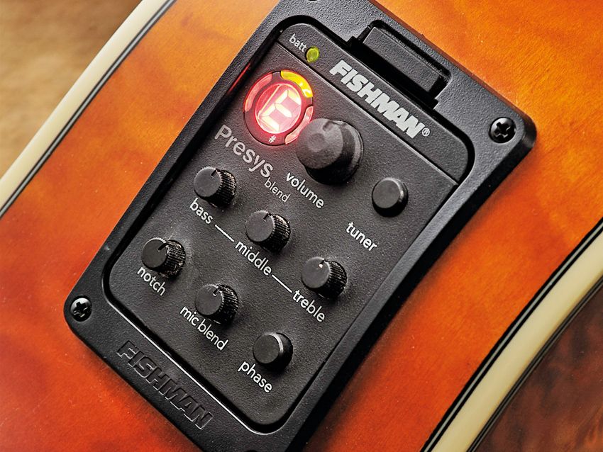 The A300E's Fishman Presys system makes it an accomplished electric performer.