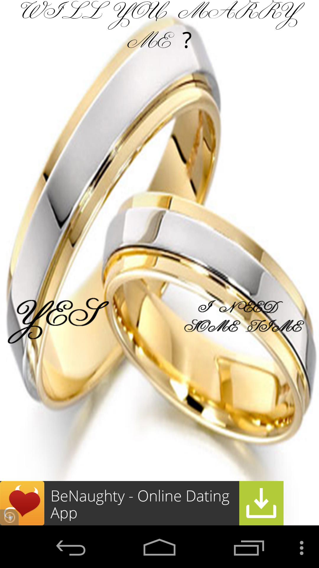 Will you marry me