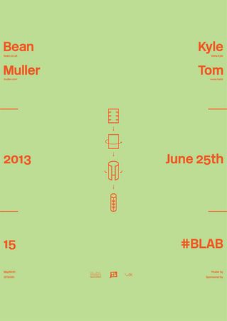 A screenprint for Manchester-based speaker night BLAB