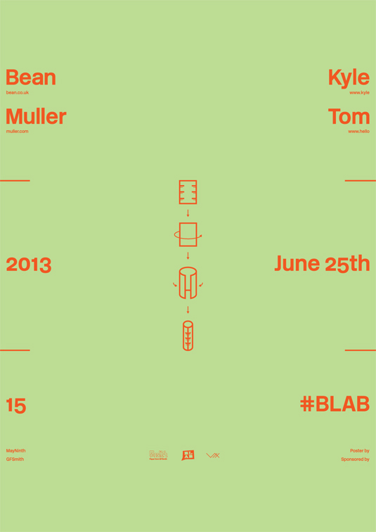 A screenprint for Manchester-based speaker night BLAB