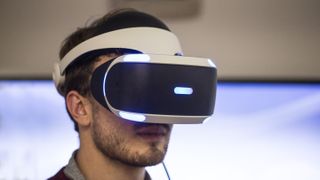 Man wearing PS VR