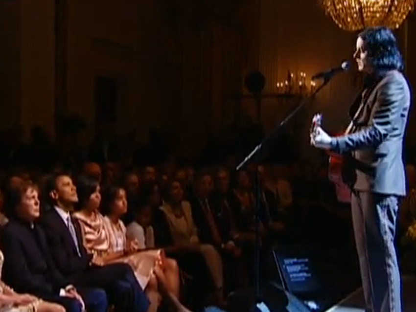 Jack White plays for Obama and McCartney...no pressure there!