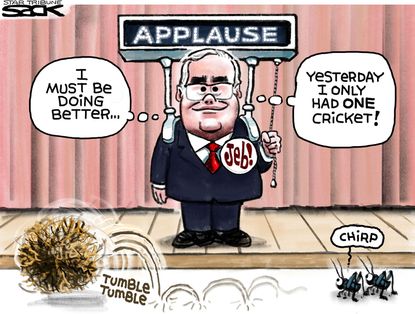 Political Cartoon U.S. Jeb 2016