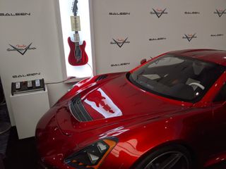 The Saleen 1 car with the guitar it inspired
