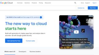 Google Cloud website screenshot (March 2025)