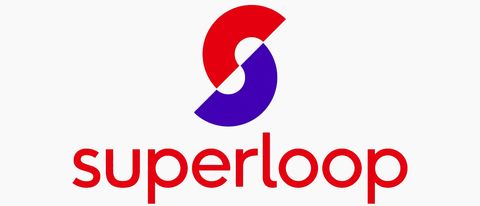 Superloop logo with light grey background