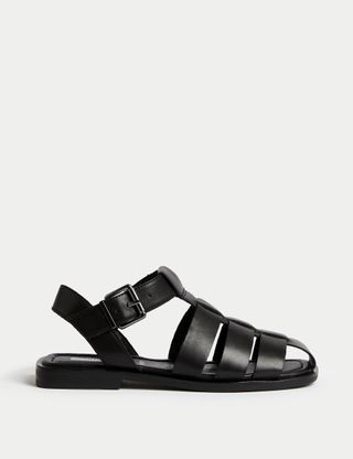 Wide Fit Leather Strappy Sandals