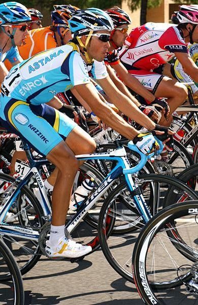 Alberto Contador (Astana) looks calm before the finale.