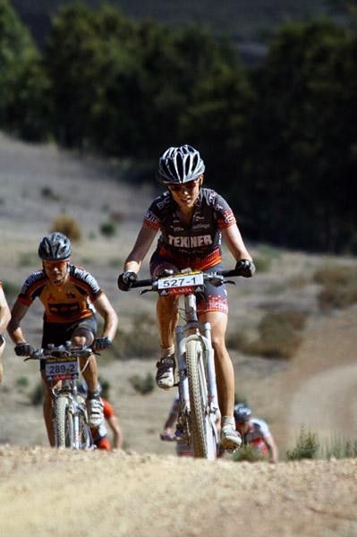 Myriam Saugy paces up a short climb.