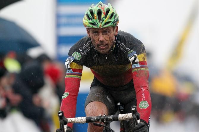 Sven Nys has won the third round of the World Cup, contested in the rain and sand at Koksijde.