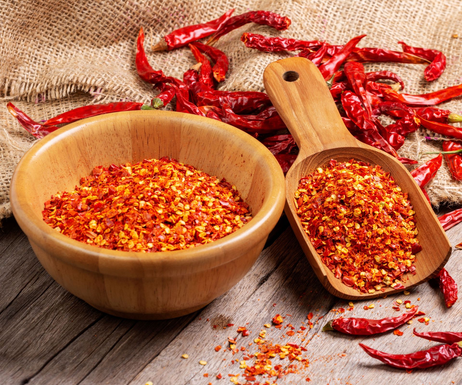 cayenne pepper ground up in bowl and spatula