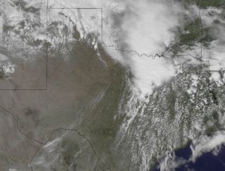 Satellite photo of Texas Tornadoes on April 3, 2012.