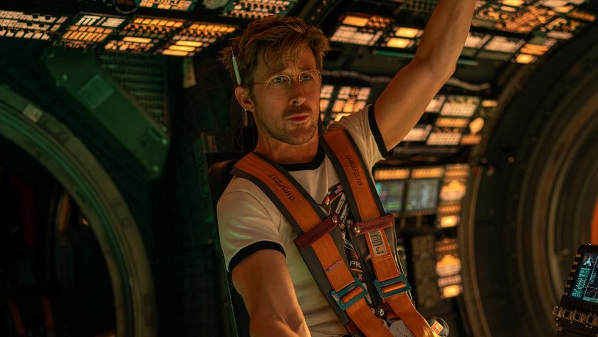 Ryan Gosling in a spaceship for the movie Project Hail Mary