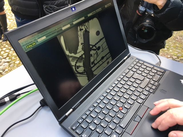 UCI techs show media the new motor-detecting technology